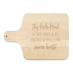 They Broke Bread 17" x 8" Maple Paddle Cutting Board