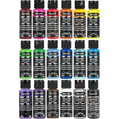 DecoArt&reg; Americana&reg; Multi-Surface Satin&trade; 18 Color Vibrant Acrylic Paint Set