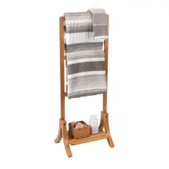 Organize It All Freestanding Bamboo Towel Rack