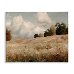 Stupell Industries Classic Cloudy Field Landscape Canvas Wall Art