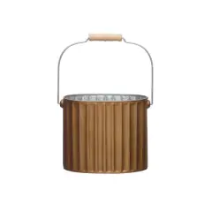6" Gold Ribbed Metal Bucket by Ashland&reg;