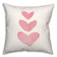 Watercolor Heart PatternThrow Pillow