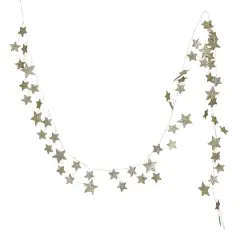 Hello Honey 6ft. Gold Decorative Glitter Paper Star Garland