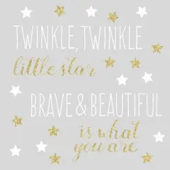 RoomMates Glitter Twinkle Twinkle Little Star Peel & Stick Wall Decals