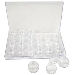 The Beadsmith&reg; 9.5'' x 6.5'' x 1'' Clear Storage Box with Jars