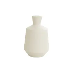 7.5" Cream Ceramic Minimalistic Vase