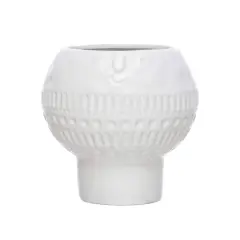 Hello Honey&reg; 6" Reactive Glaze Stoneware Footed Planter with Face