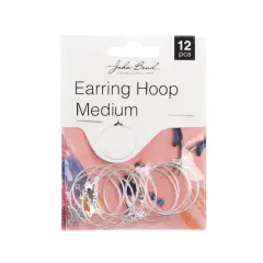 John Bead 25mm Earring Hoops, 12ct.