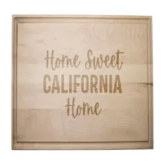 Home Sweet State Home 17" x 11" Maple Cutting Board California