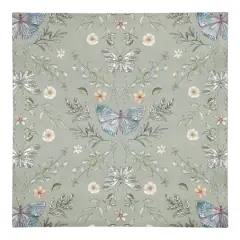 Butterfly Cotton Twill Napkin Sage Green