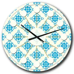 Designart 'Retro Ornamental Pattern I Mid-Century Modern Wall Clock