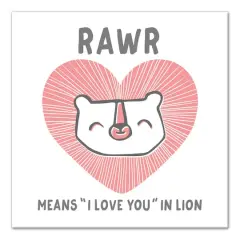 Lion Love Canvas Wall Art