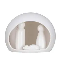 Hello Honey&reg; 5.5" White Dome Stoneware Nativity D&eacute;cor Set