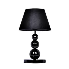 Elegant Designs&trade; 19" Pearl Black Chrome Metal Three Tier Ball Lamp