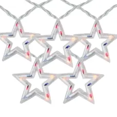 5ct. Red, White & Blue Patriotic 4th of July Star Shaped Lights