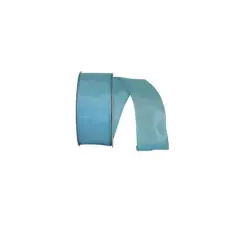 Reliant 1.5" x 25yd. Rhapsody Taffeta Wired Ribbon Turquoise