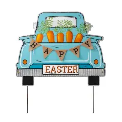 Glitzhome&reg; 26" Easter Metal Truck Yard Stake