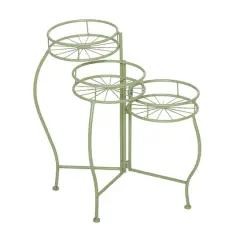 Green Iron Transitional Plantstand, 21" x 19" x 18"