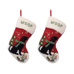 Glitzhome&reg; 20" Dog Hooked Stockings, 2ct.