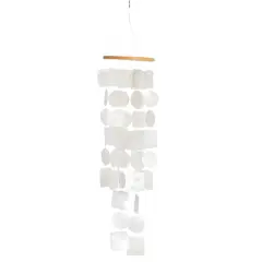 White Capiz shell Coastal Windchime, 20"