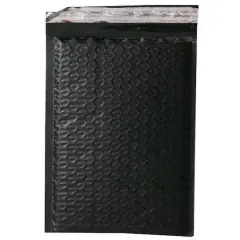 JAM Paper6.5" x 9.5" Black Matte Bubble Padded Mailer Envelopes, 12ct.
