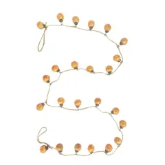 Hello Honey&reg; 6ft. Apricot Embossed Mercury Glass Ball Ornament Garland on Jute String