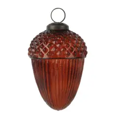 4" Brown Glass Acorn Ornament by Ashland&reg;