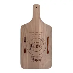 17" Food Before Us Walnut Paddle Cutting Board