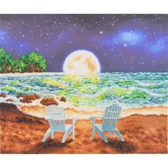 Diamond Dotz&reg; Intermediate Moonlight Beach Diamond Painting Kit