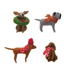 Hello Honey&reg; Wool Felt Christmas Dog D&eacute;cor Set