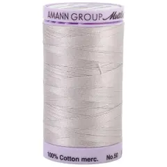 Mettler 50wt Cloud Gray Silk Finish Cotton Thread, 547yd.