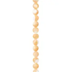 Natural Amber Mother of Pearl Round Beads, 6mm by Bead Landing&trade;