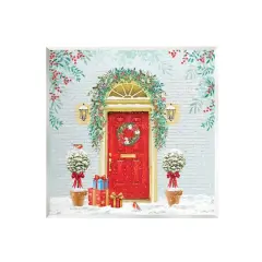 Stupell Industries Wintery Doorway with Christmas Gifts Wall Art