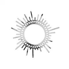 John Bead Silver Sun Pendants, 2ct.