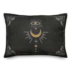 Eye Moon Boarder 2 14" x 20" Throw Pillow