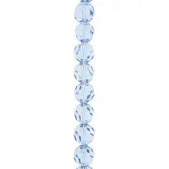Preciosa Glass Crystal Round Beads, 8mm by Bead Landing&trade; Light Sapphire