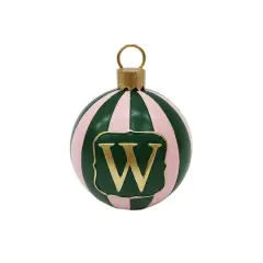 5" Striped Monogram Ball Ornament Tabletop D&eacute;cor by Ashland&reg; W