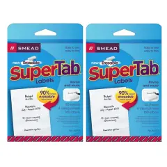 Smead&reg; Erasable SuperTab&reg; White File Folder Labels, 2 Packs of 160
