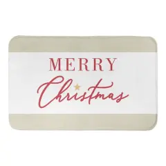Merry Christmas Star Bath Mat