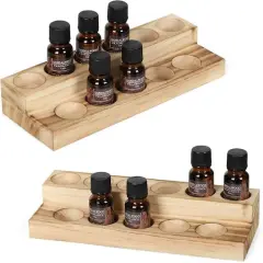 NEX&trade; Rustic Wooden Essential Oil Display Holder Set