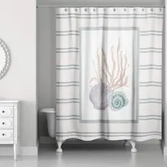 Scallop and Snail Shell 71" x 74" Shower Curtain