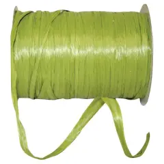 JAM Paper 1/4" Matte Raffia Ribbon, 100yd. Jungle Green