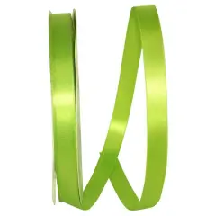 JAM Paper 5/8" x 100yd. Double Face Satin Allure Ribbon Apple Green
