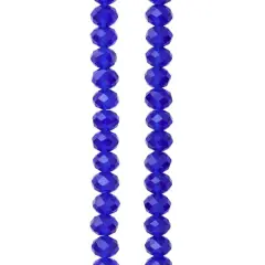 Sapphire Glass Rondelle Beads, 8mm by Bead Landing&trade;