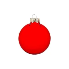 Whitehurst 4 Pack 4.75" Transparent Glass Ball Ornaments Christmas Red