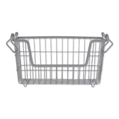 DII&reg; 13" Small Rectangle Metal Basket Cool Gray