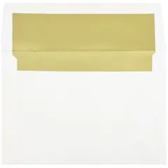 JAM Paper A8 Gold Foil Lined Invitation Envelopes