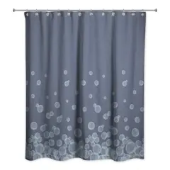 74" Bubbles Shower Curtain Navy