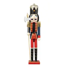Glitzhome&reg; 24" Wooden Christmas Soldier Nutcracker