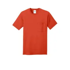 Port & Company&reg; Core Cotton Pocket Adult T-Shirt Orange